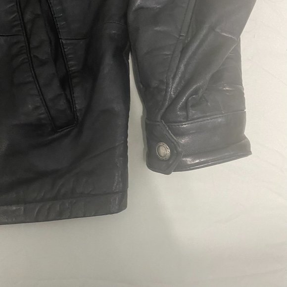 Denver Hayes Black 100% Genuine Leather Jacket Size L Thinsulate Insulated - Picture 4 of 12